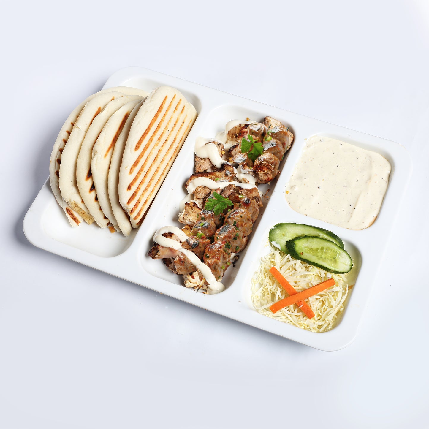 seekh kabab shawarma wrap with vegetables