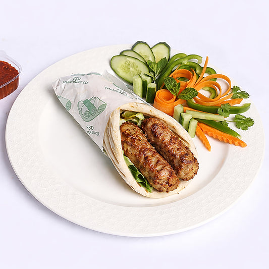 fresh kabab shawarma ingredients vegetables sauce