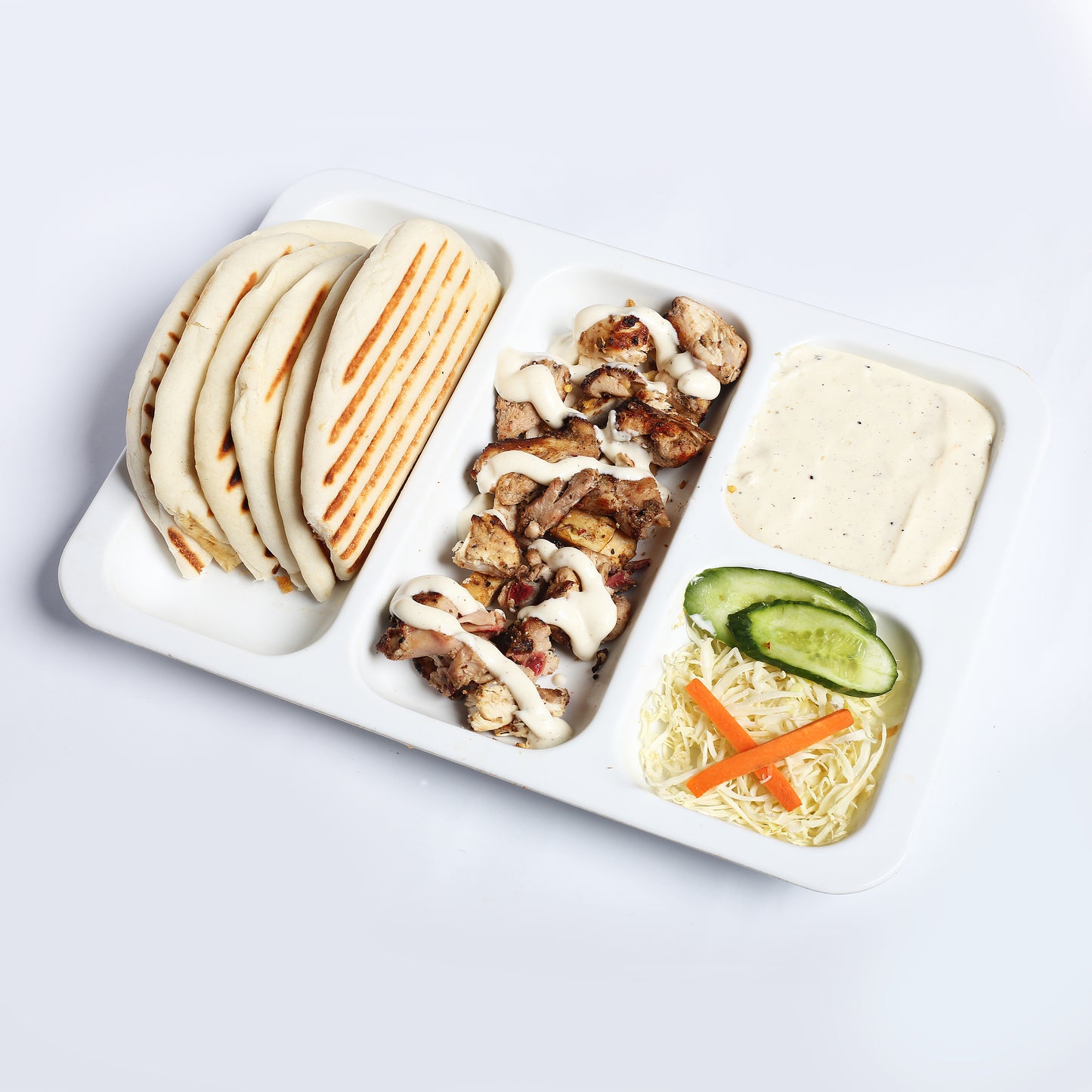 fresh malai boti shawarma ingredients creamy chicken
